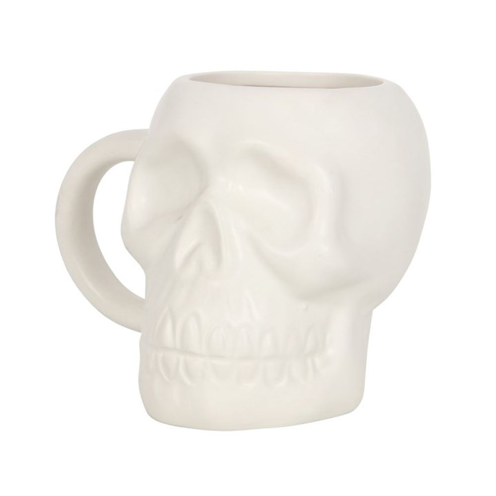 Matte White Skull Mug N/A