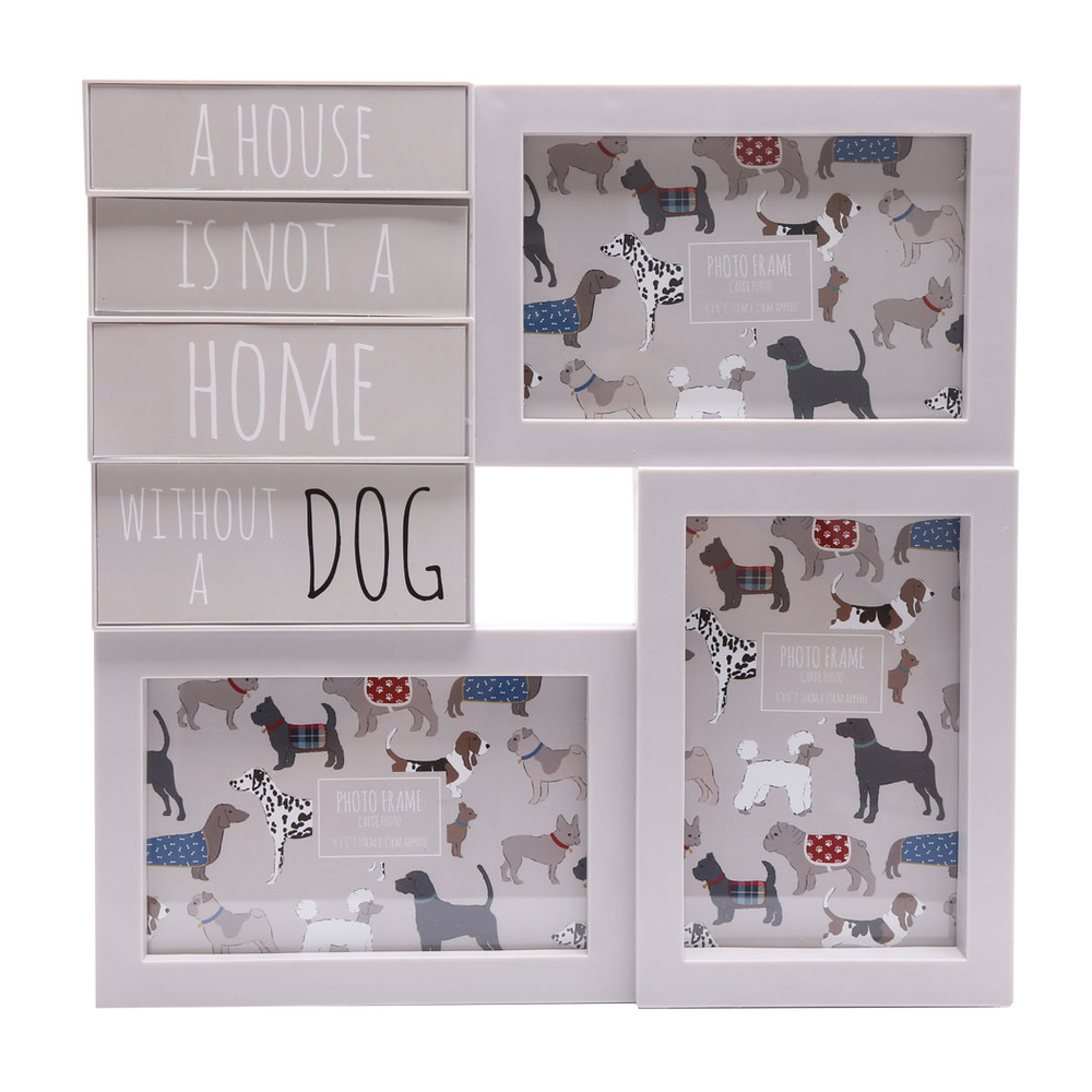 29cm Dog Multi Photo Frame N/A