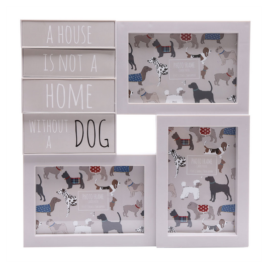 29cm Dog Multi Photo Frame N/A