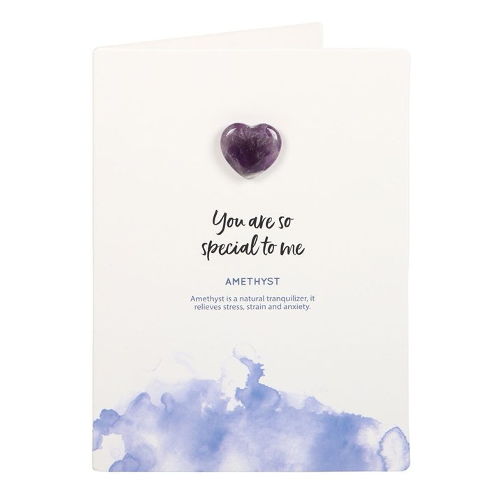 Special To Me Amethyst Crystal Heart Greeting Card N/A