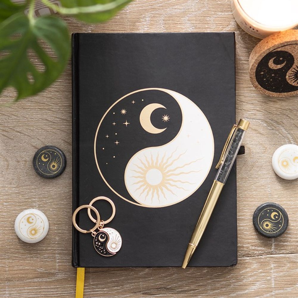 Yin Yang Journal with Black Obsidian Pen N/A