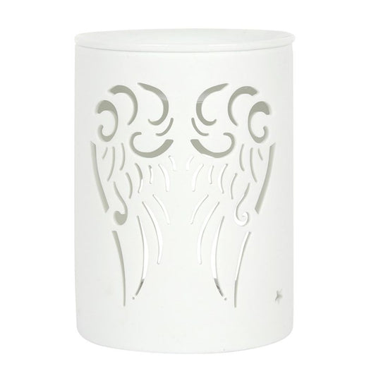 White Angel Wings Cut Out Oil Burner N/A