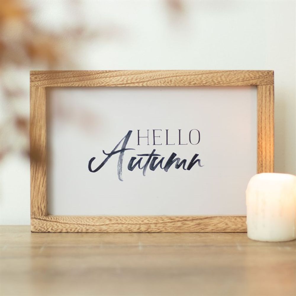 Hello Autumn Wooden Frame Sign N/A