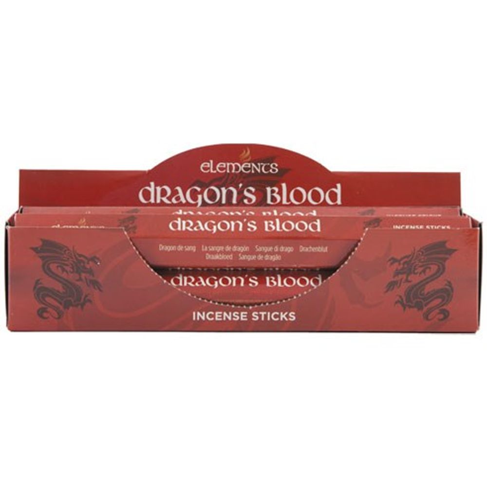 Set of 6 Packets of Elements Dragon's Blood Incense Sticks N/A