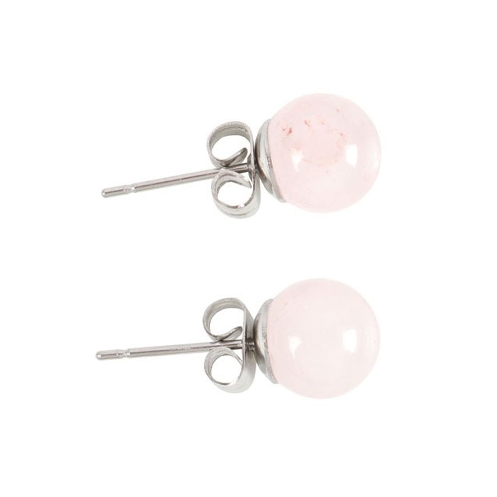 Rose Quartz Semi Precious Crystal Earrings N/A