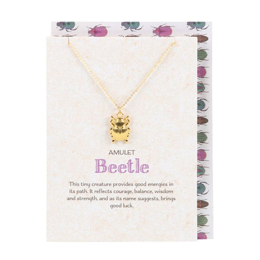 Lucky Beetle Necklace Card N/A