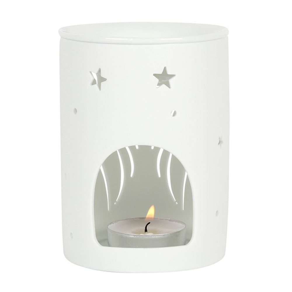 White Angel Wings Cut Out Oil Burner N/A