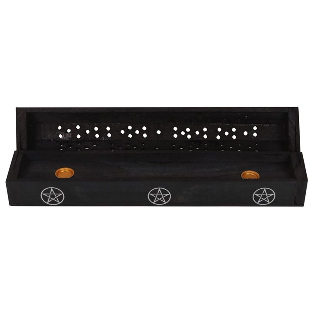 Pentagram Wooden Black Pepper Incense Box Set N/A