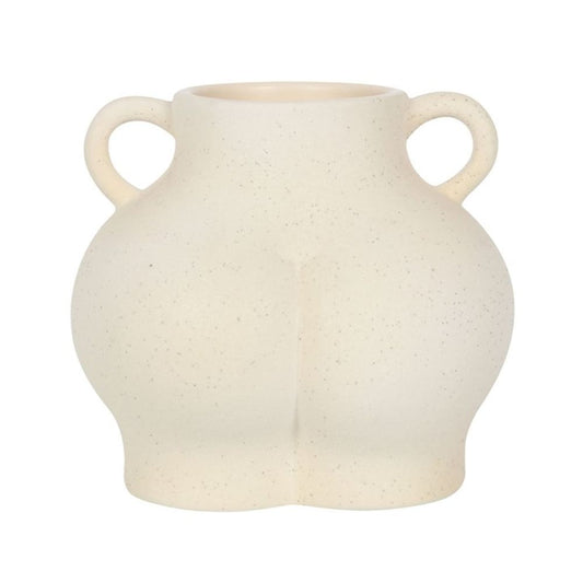 Cream Speckle Bum Plant Pot N/A