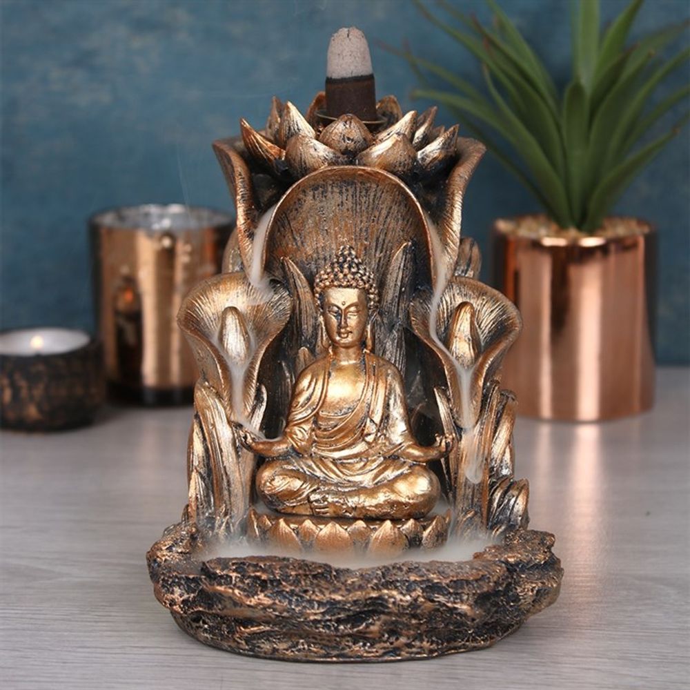 Bronze Buddha Backflow Incense Burner N/A