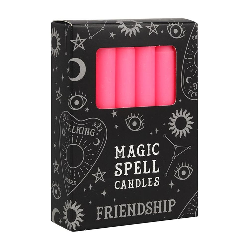 Set of 12 Pink 'Friendship' Spell Candles N/A