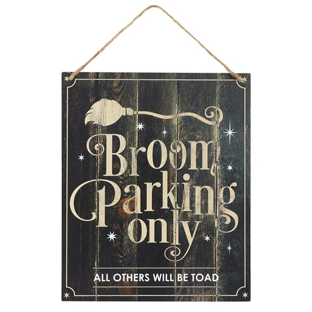 Broom Parking Only Hanging MDF Sign N/A