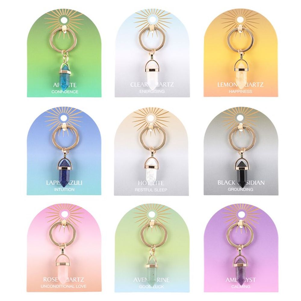 Set of 9 Crystal Keyrings N/A