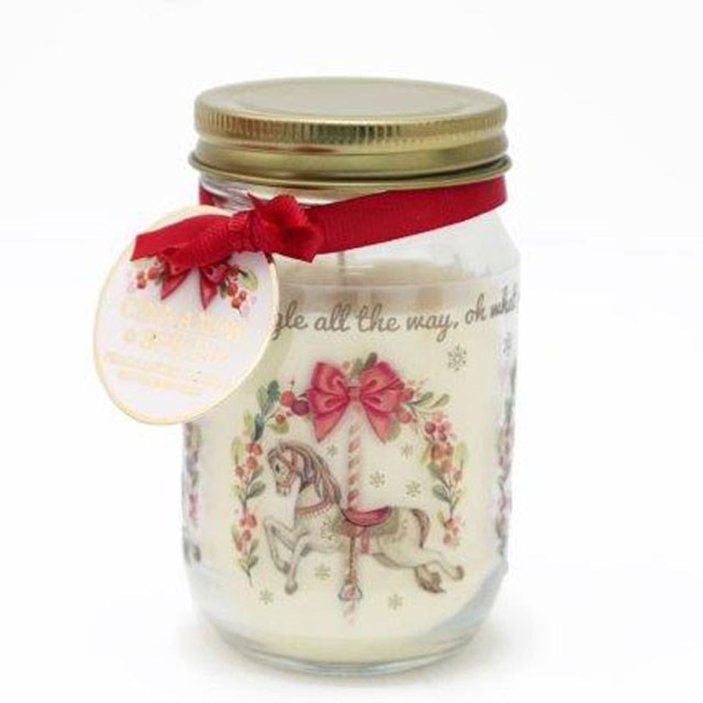 12cm Christmas Carousel Candle Jar N/A