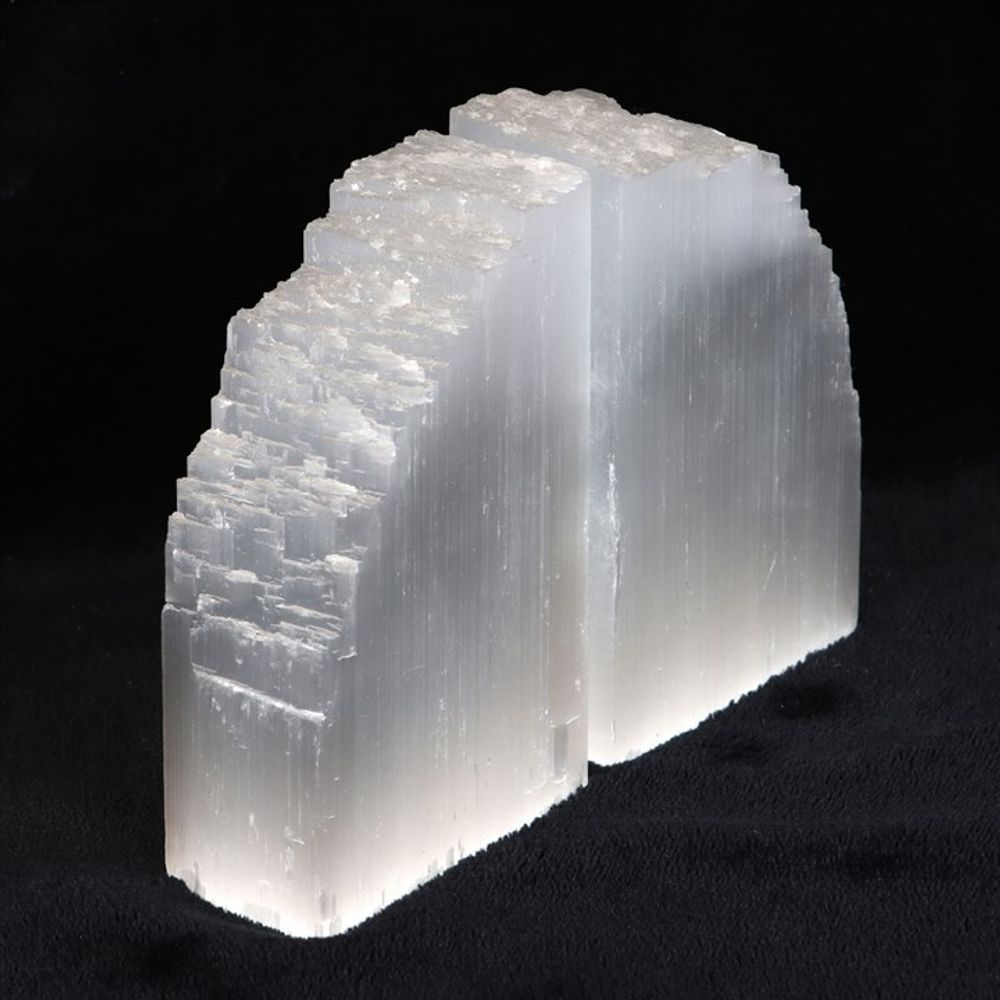 Selenite Crystal Bookends N/A