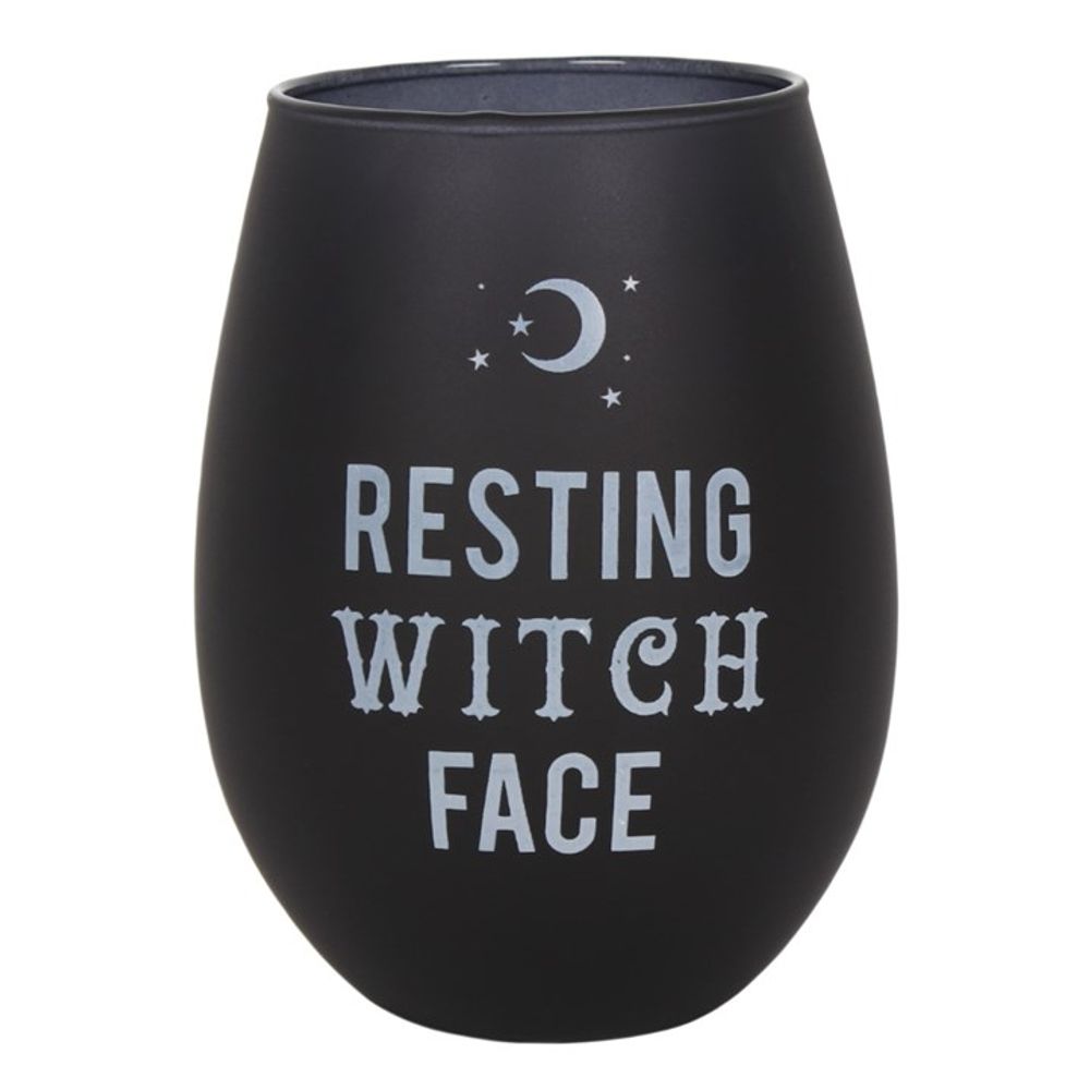 Resting Witch Face Stemless Wine Glass N/A