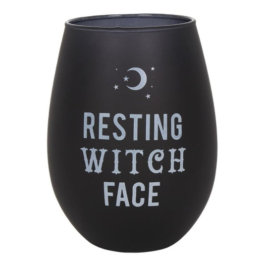 Resting Witch Face Stemless Wine Glass N/A