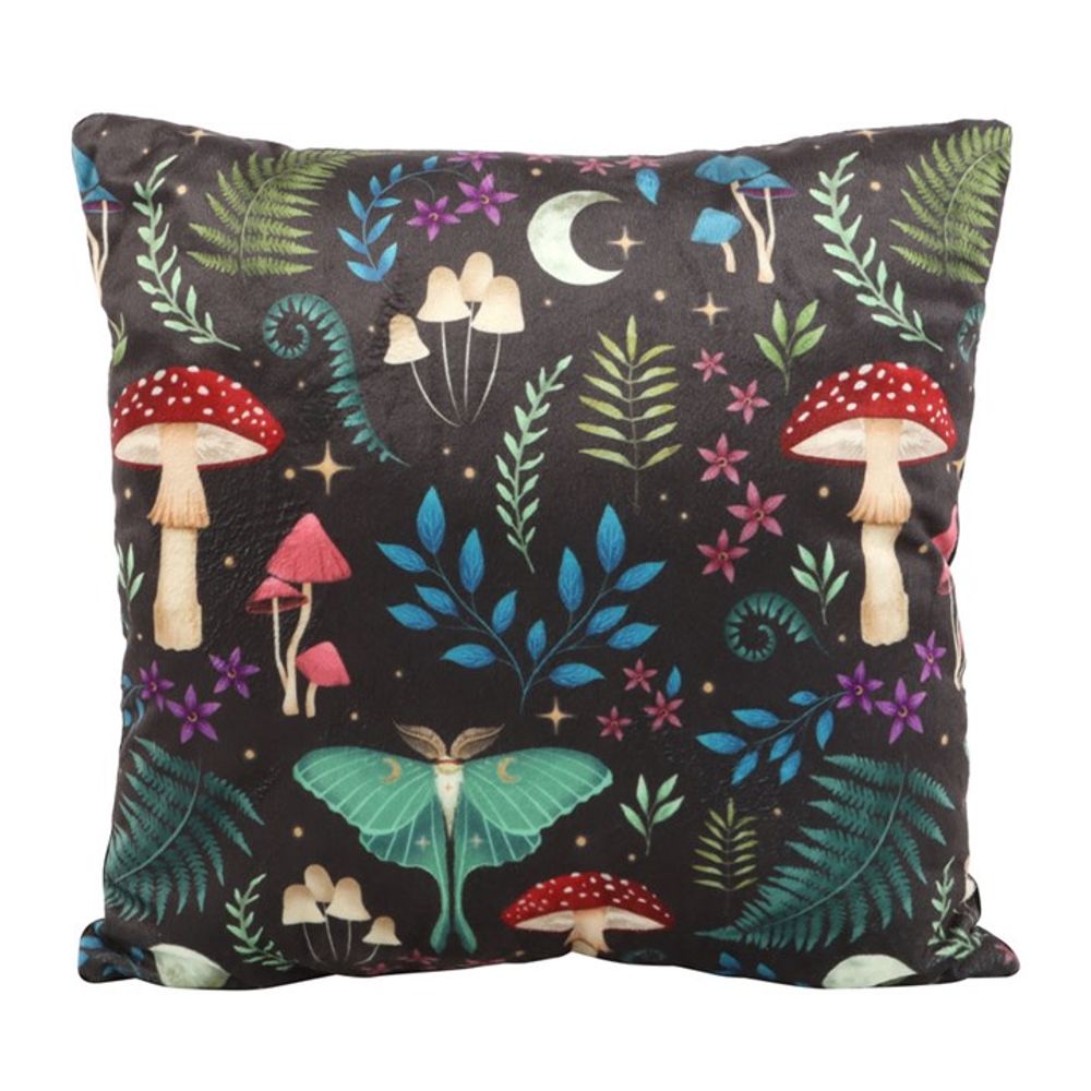 35cm Square Dark Forest Print Cushion N/A