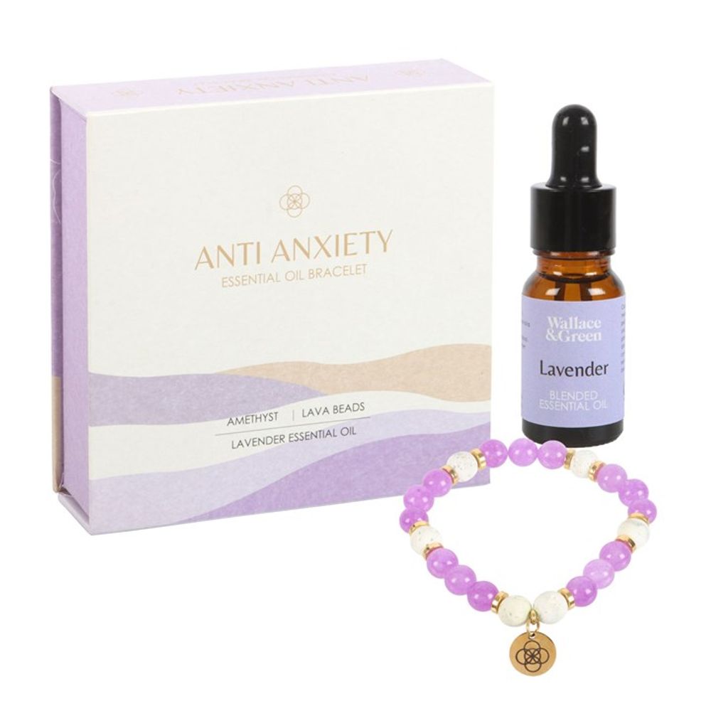 Anti-Anxiety Amethyst Crystal Essential Oil Bracelet N/A