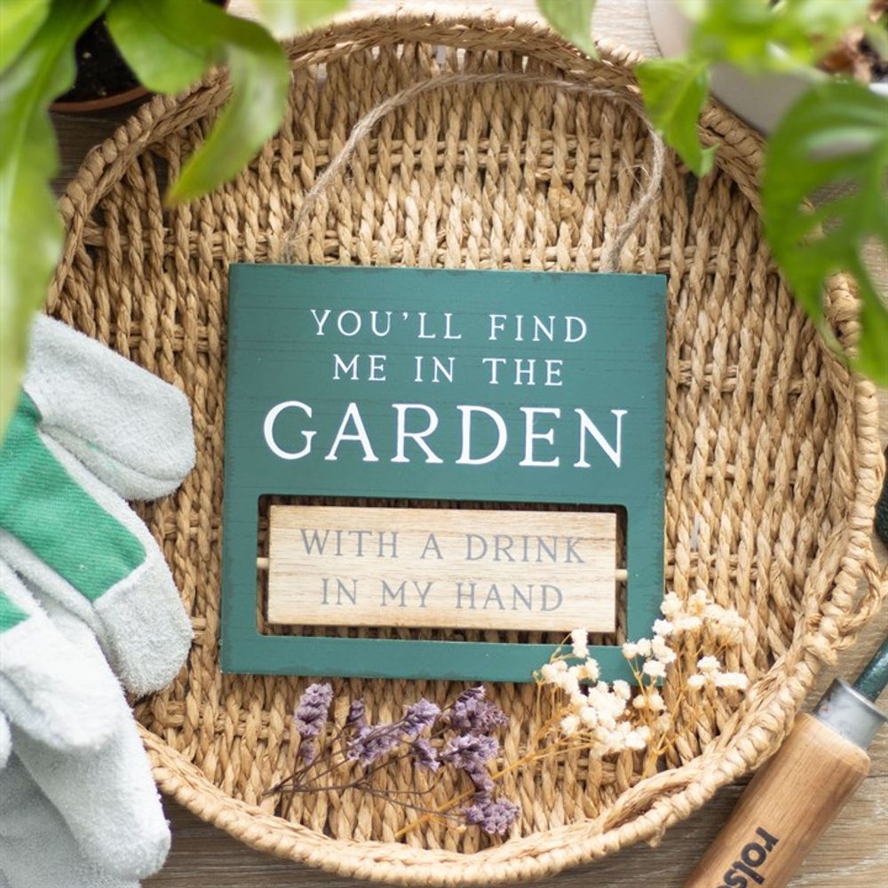 You'll Find Me in the Garden Reversible Hanging Sign N/A