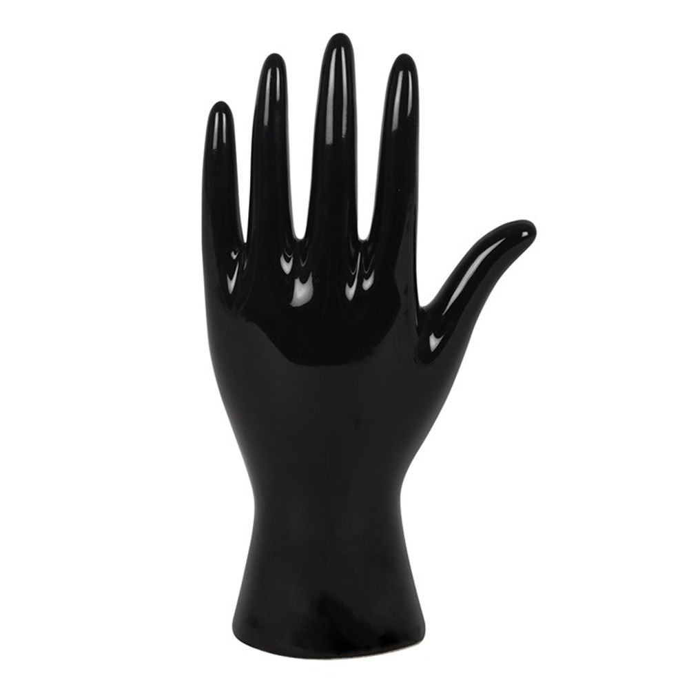 Black Ceramic Palmistry Hand Ornament N/A