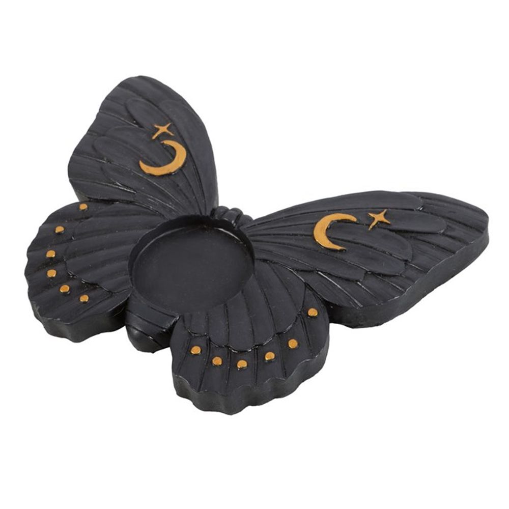 Black Moth Tealight Candle Holder N/A