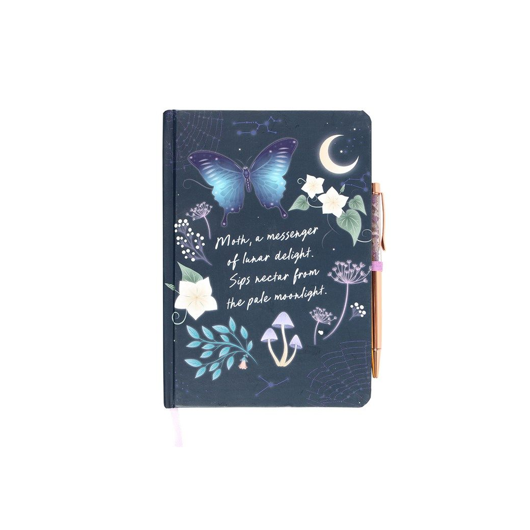 Midnight Moth Journal with Amethyst Pen N/A