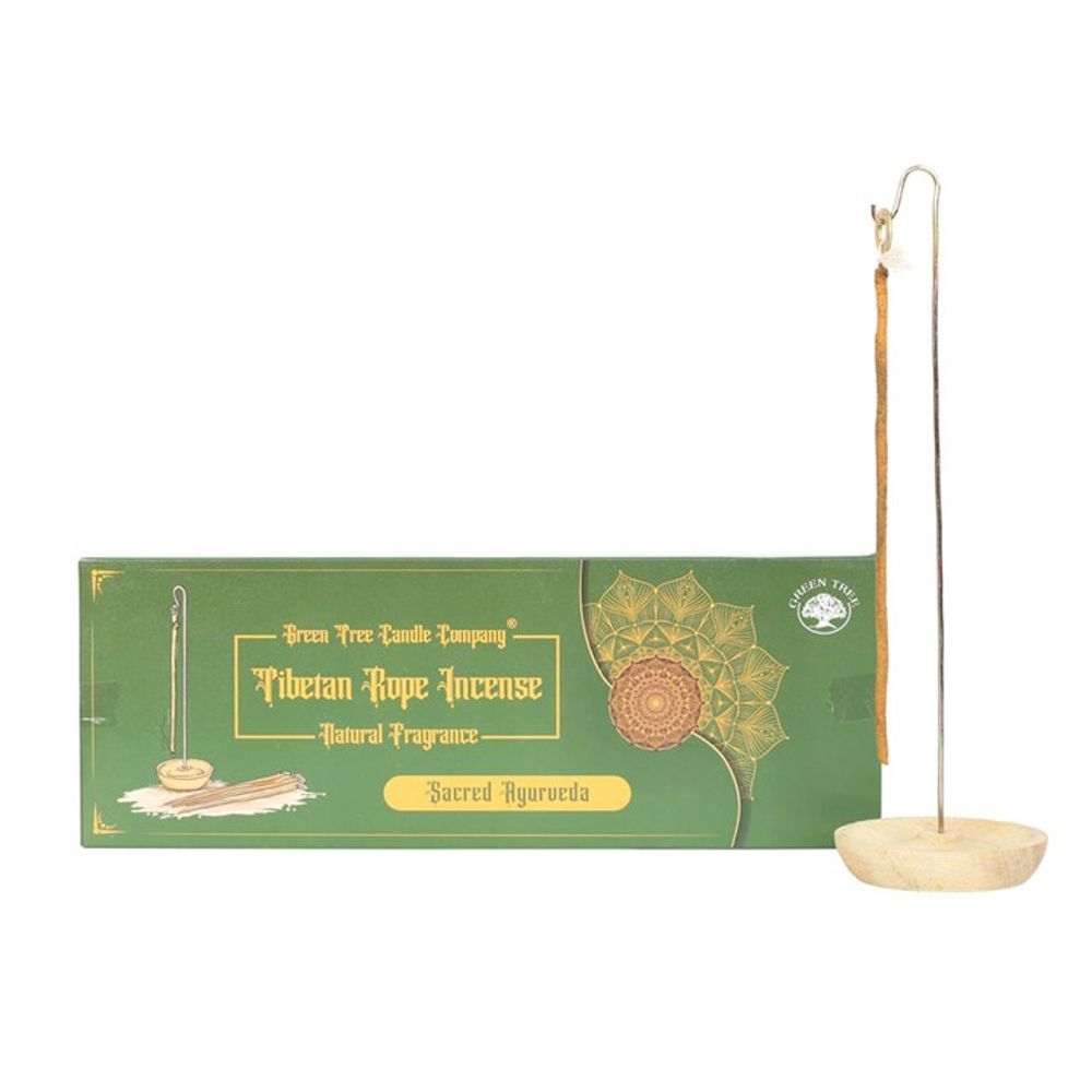 Sacred Ayurveda Tibetan Rope Incense with Holder N/A