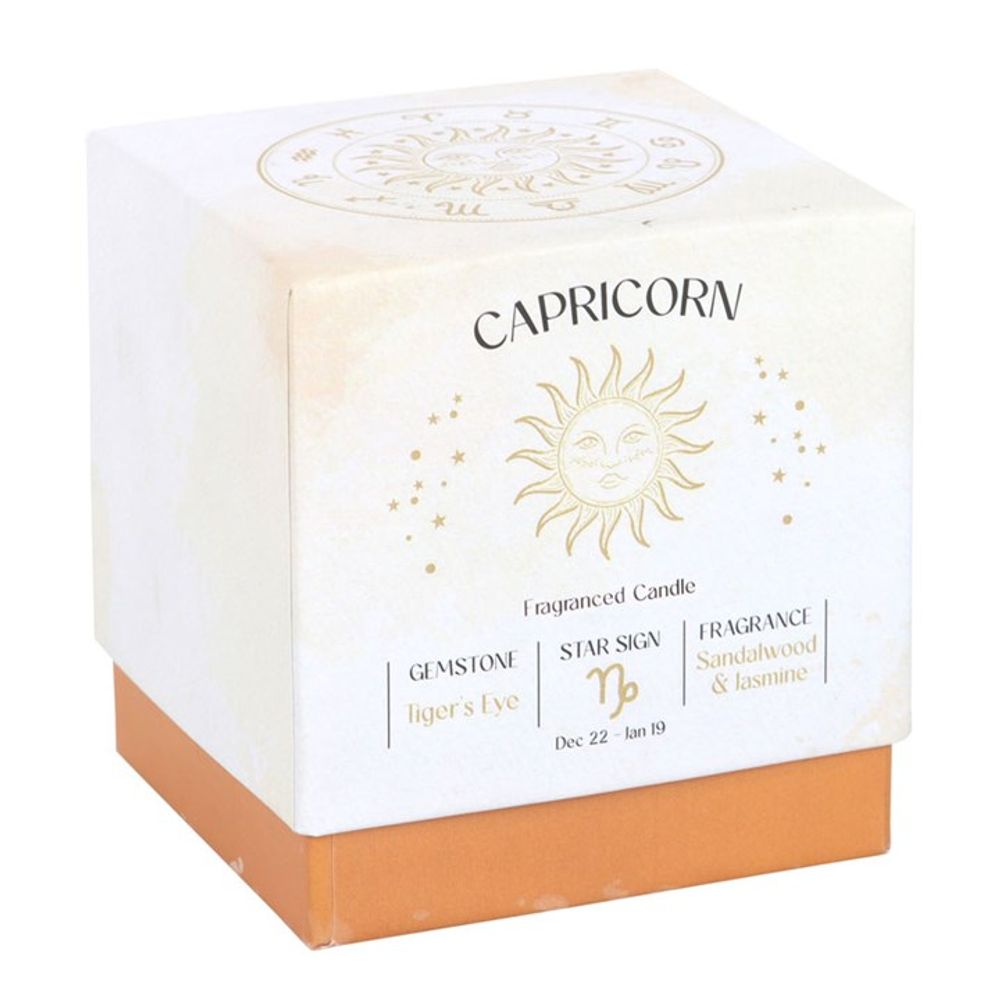 Capricorn Sandalwood & Jasmine Gemstone Zodiac Candle N/A