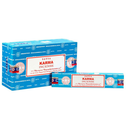 Set of 12 Packets of Karma Incense Sticks by Satya N/A