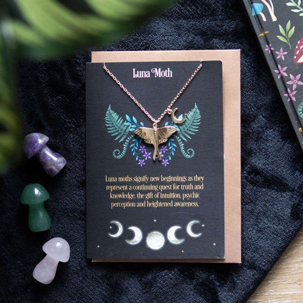 Luna Moth Necklace Card N/A