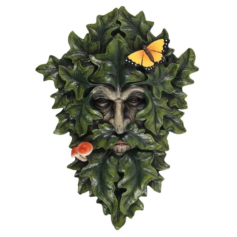 29x21cm Leafy Green Man Wall Plaque N/A