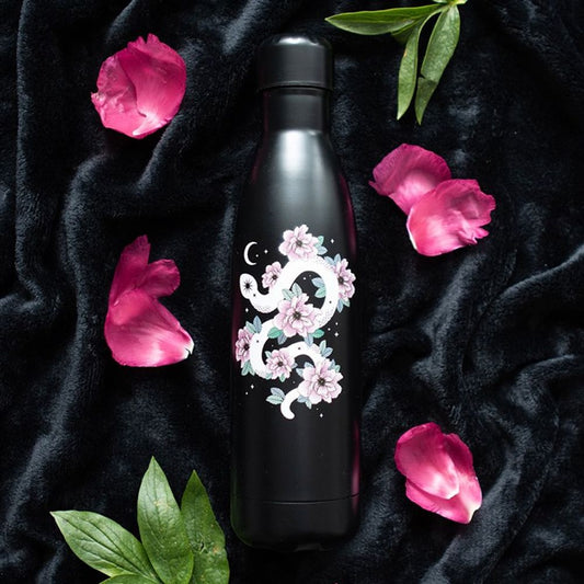 Floral Snake Metal Water Bottle N/A