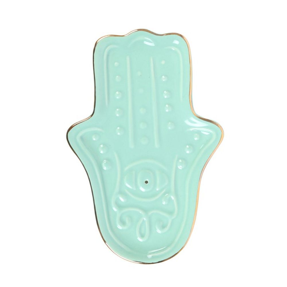 Blue Hamsa Hand Incense Stick Holder N/A