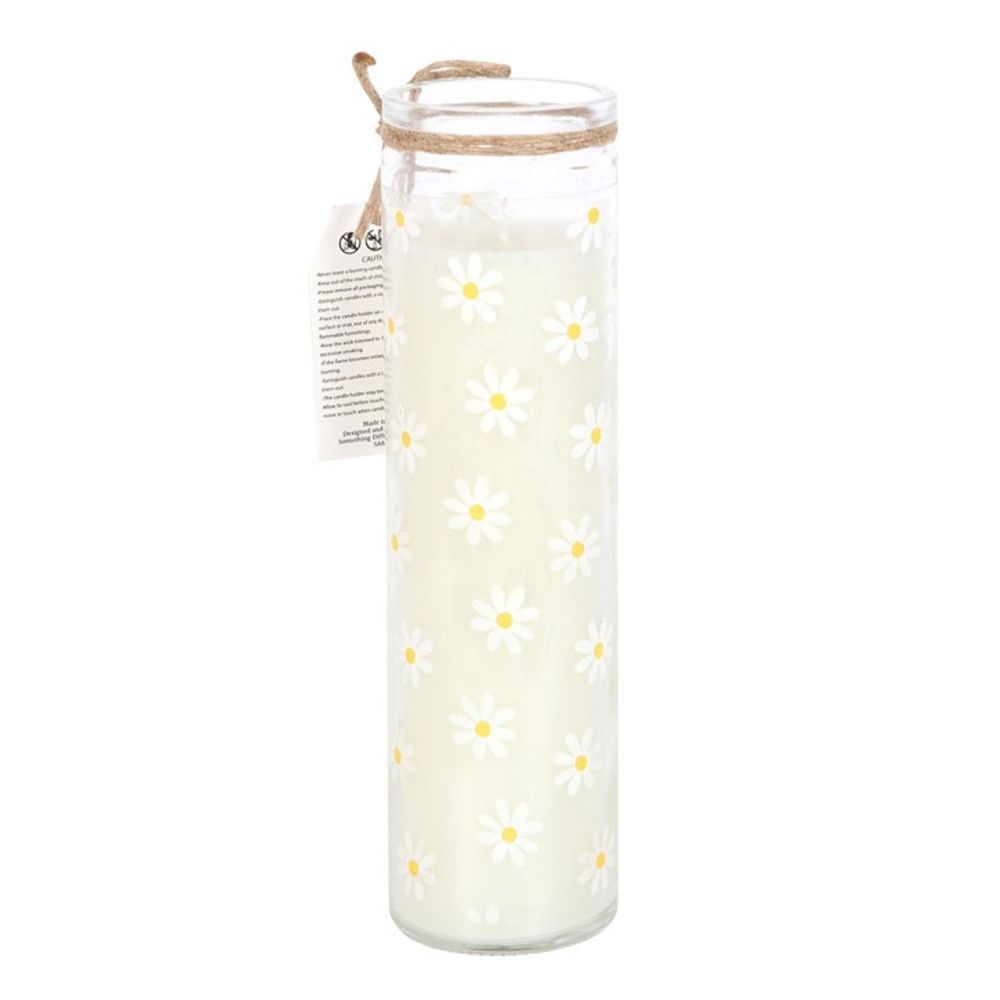 White Daisy Tube Candle N/A