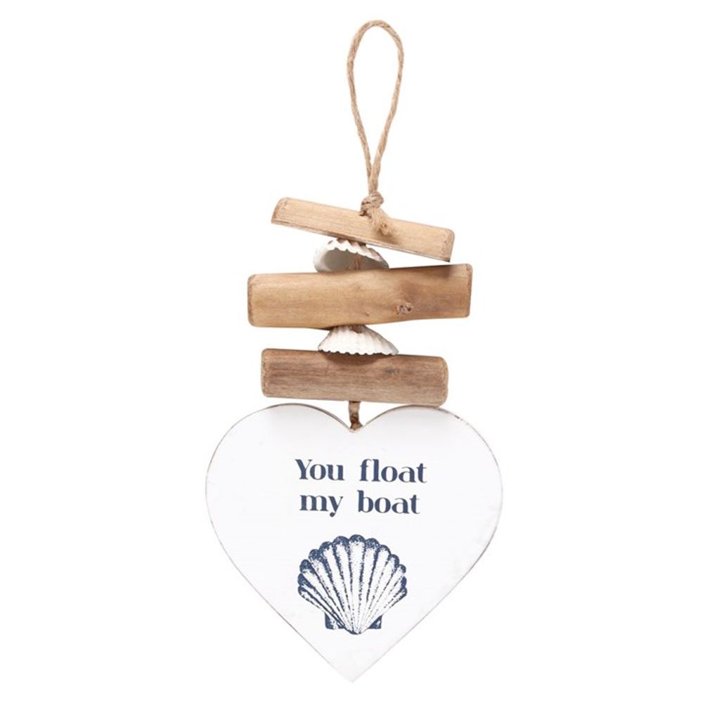 You Float My Boat Driftwood Heart Sign N/A