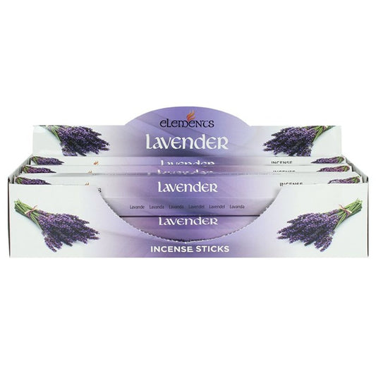 Set of 6 Packets of Elements Lavender Incense Sticks N/A