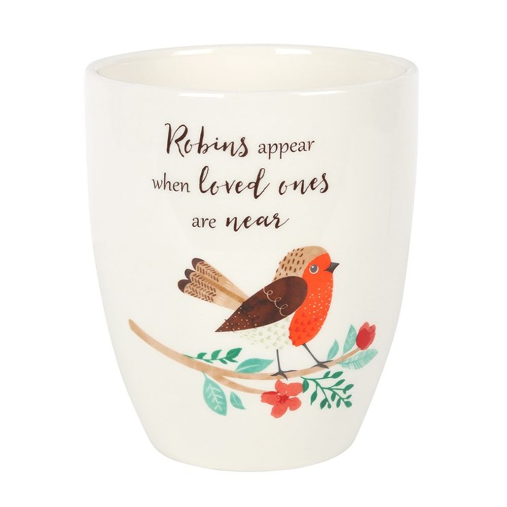 Winter Robin Ceramic Plant Pot N/A