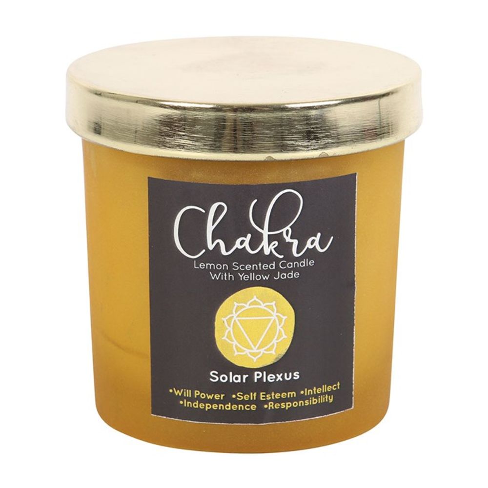 Solar Plexus Chakra Lemon Crystal Chip Candle N/A