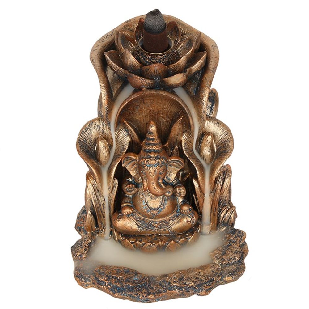 Bronze Ganesh Backflow Incense Burner N/A