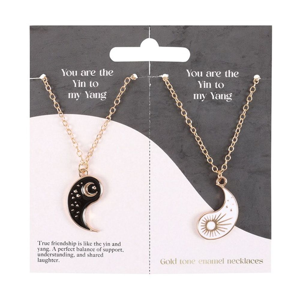 Pair of Yin Yang Best Friend Pendant Necklaces N/A