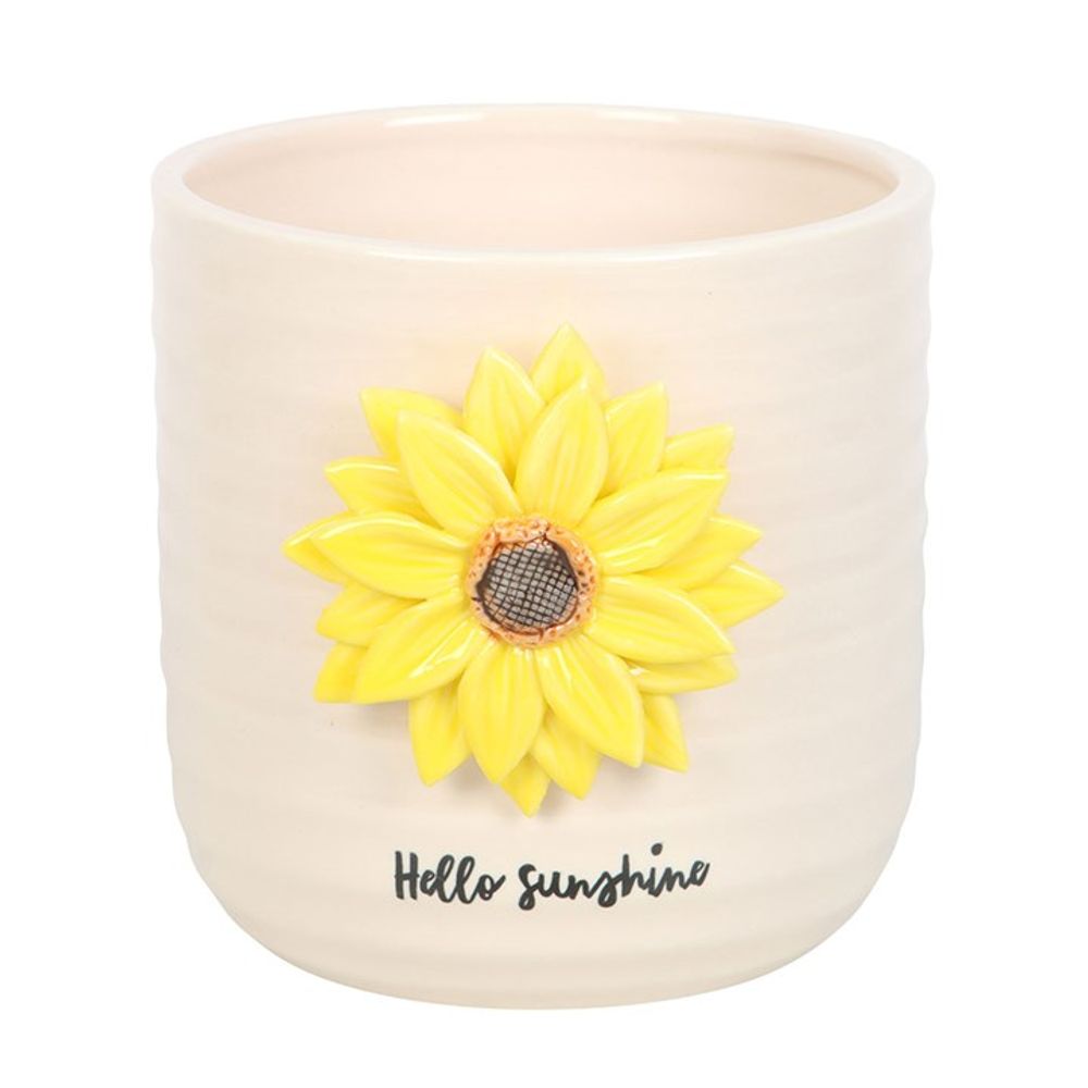 Hello Sunshine Plant Pot with 3D Sunflower N/A