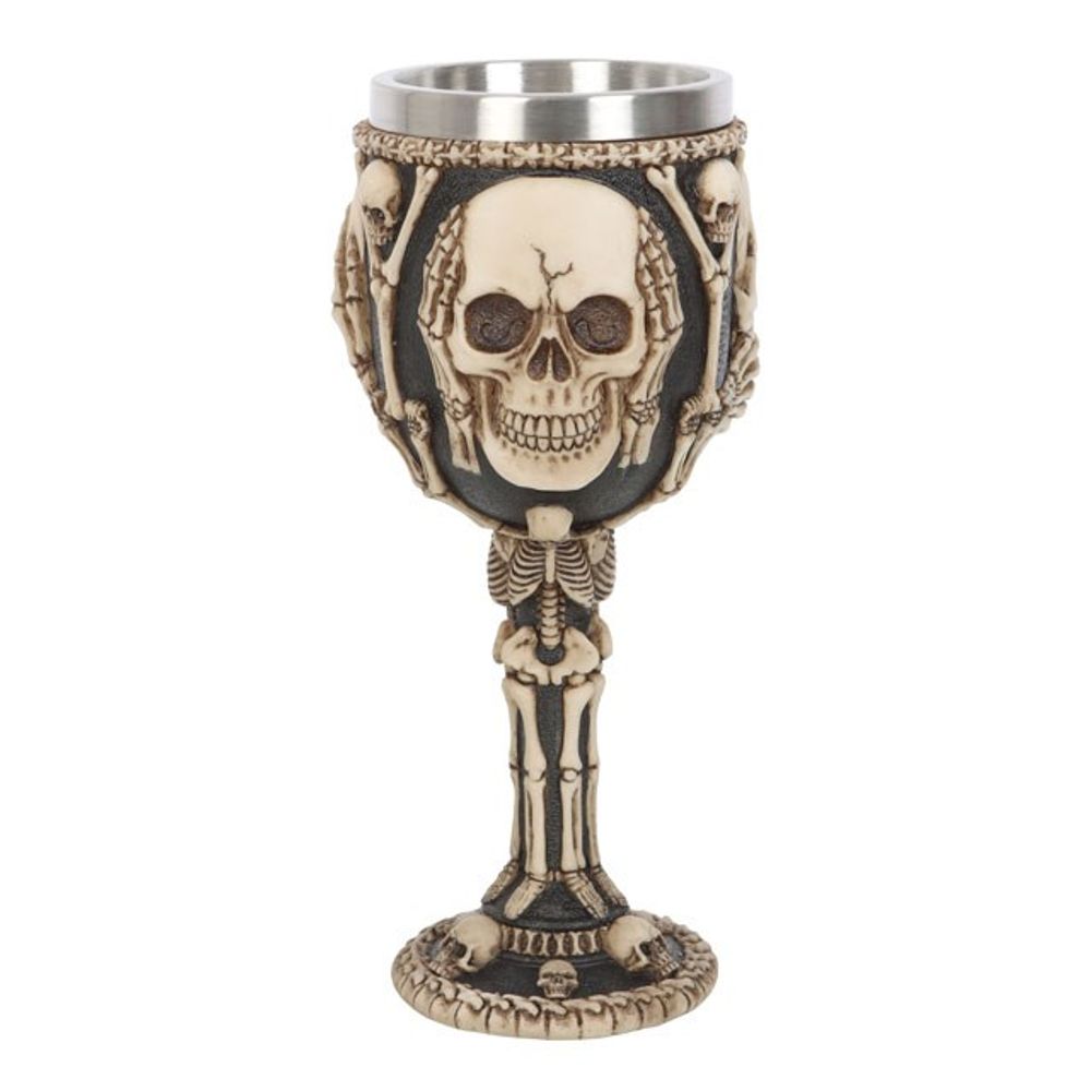 Resin See, Hear, Speak No Evil Skeleton Goblet N/A