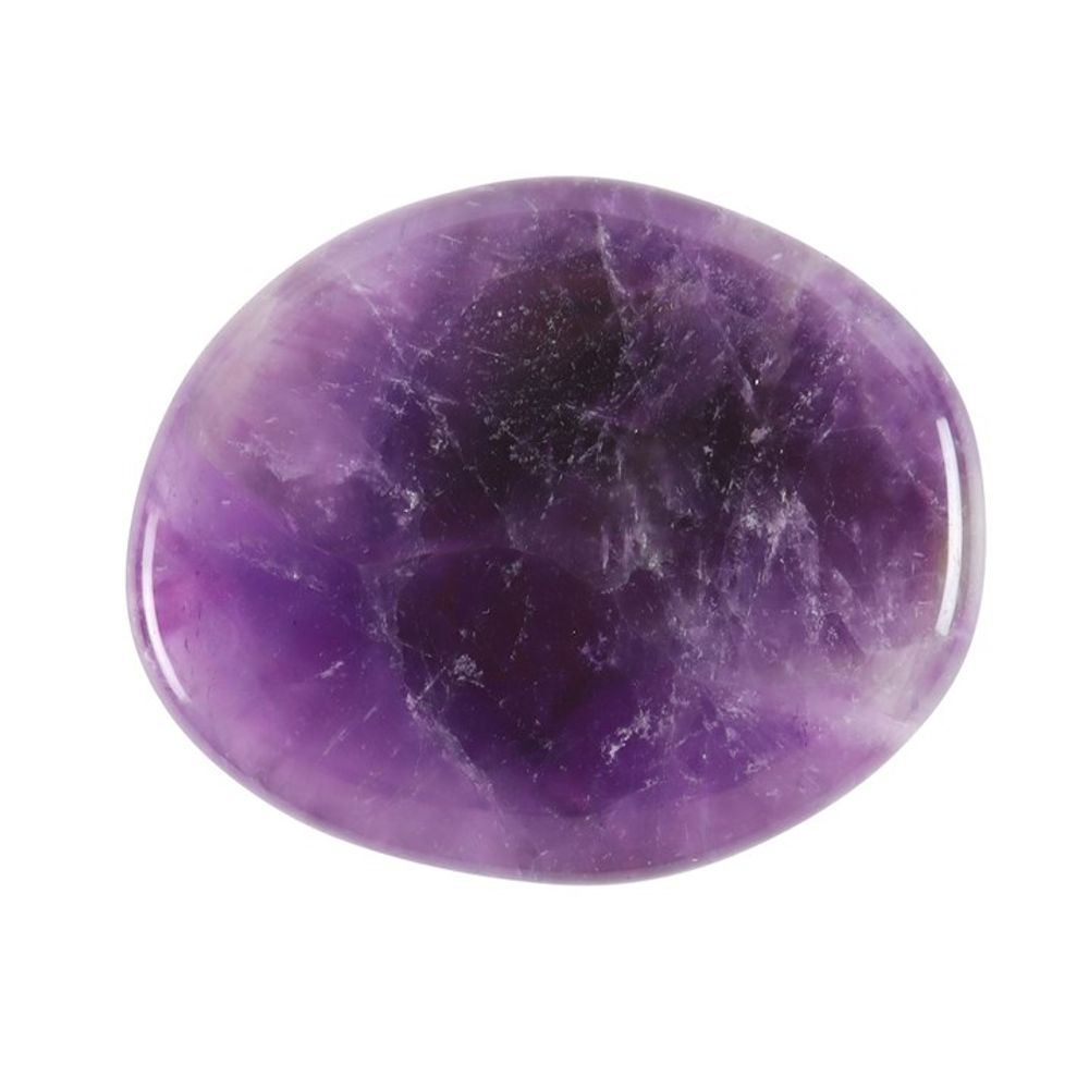 Stay Calm Amethyst Crystal Palm Stone N/A