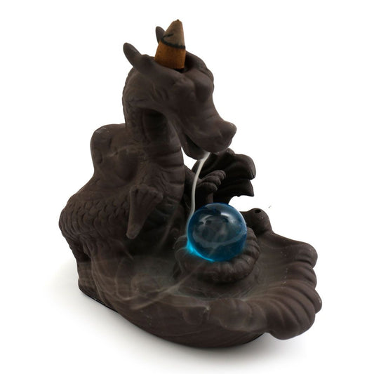 Dragon Backflow Incense Burner with Orb N/A