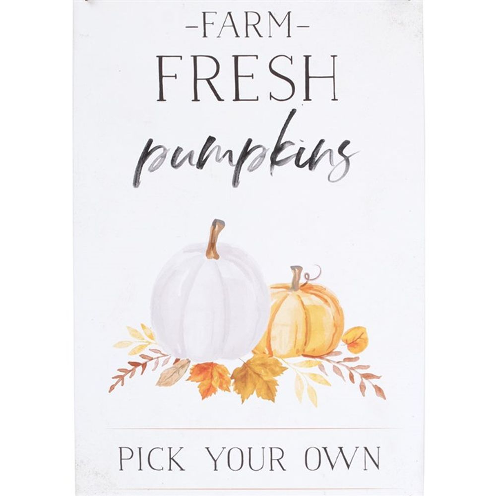 Farm Fresh Pumpkins Metal Hanging Sign N/A