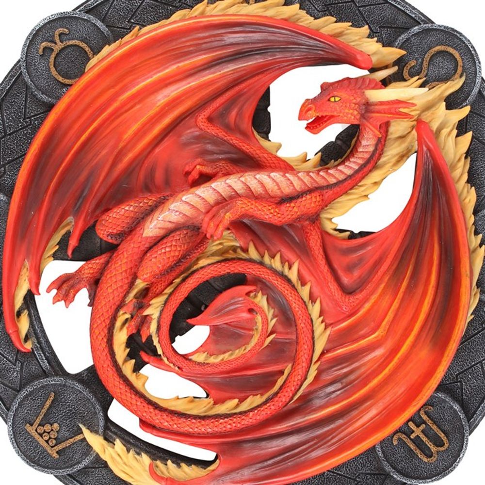 Beltane Dragon Resin Wall Plaque by Anne Stokes N/A