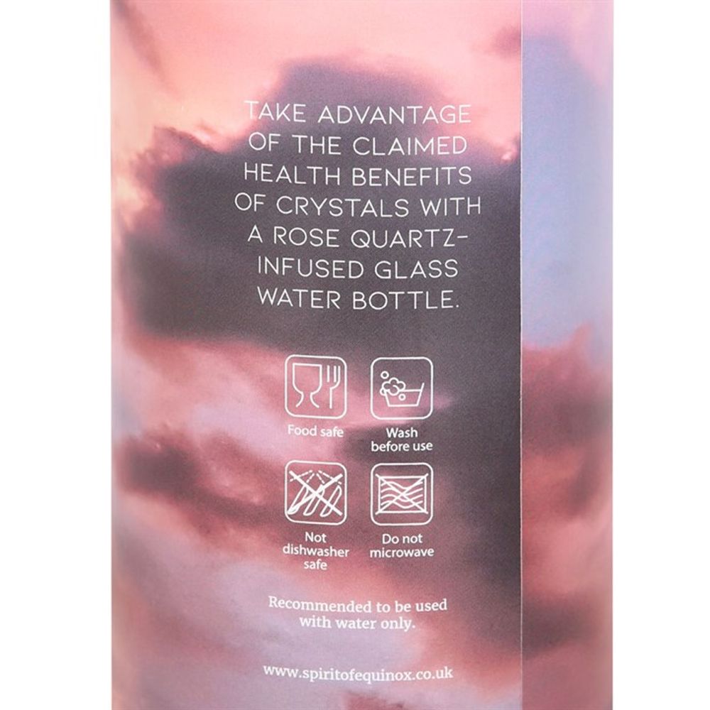 Rose Quartz Create My Own Reality Glass Water Bottle N/A