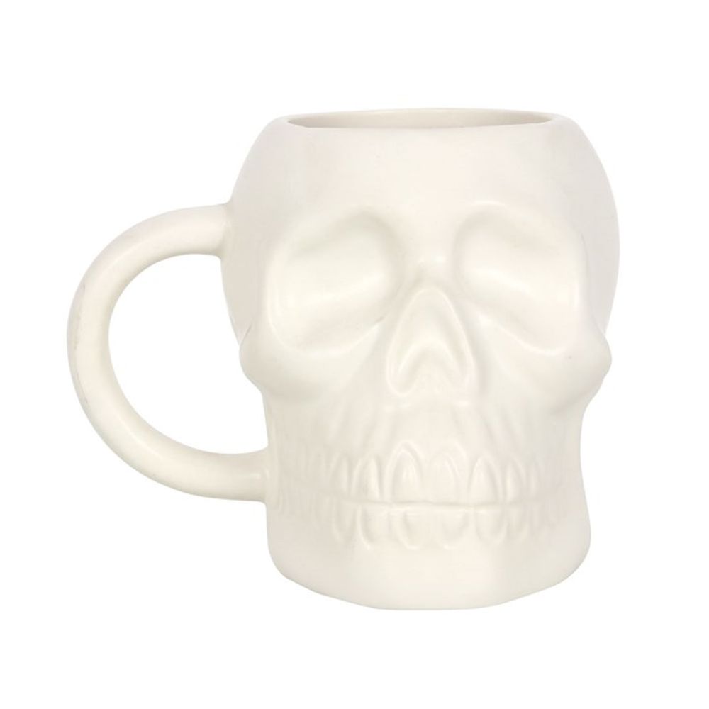 Matte White Skull Mug N/A