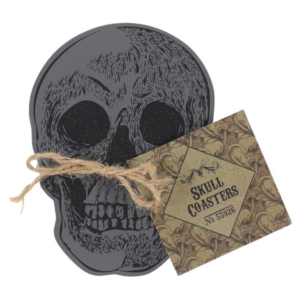 Set Of 4 Skull Coasters N/A